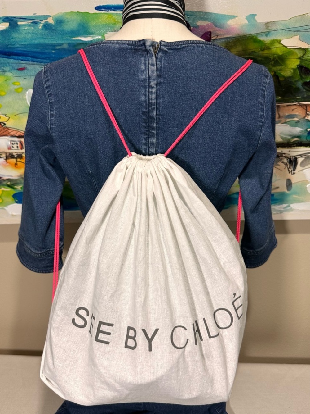See By Chloé “April” Brown & Black Herringbone Calf Hair Satchel and Dusty - Picture 15 of 15